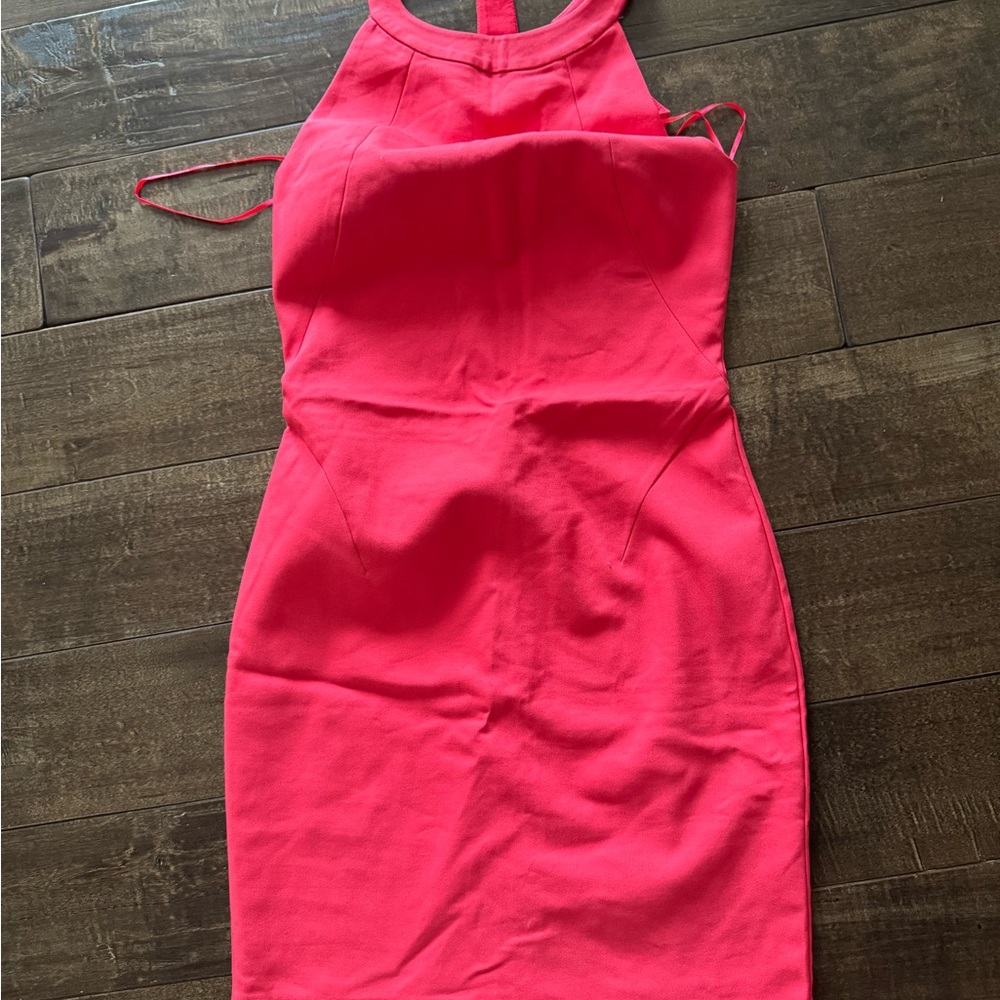 Zara Pink Halter Sheath Dress for Cocktail